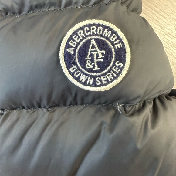 Vintage Abercrombie & Fitch Down Black Puffer Jacket Y2K Womens M - Picture 11 of 16